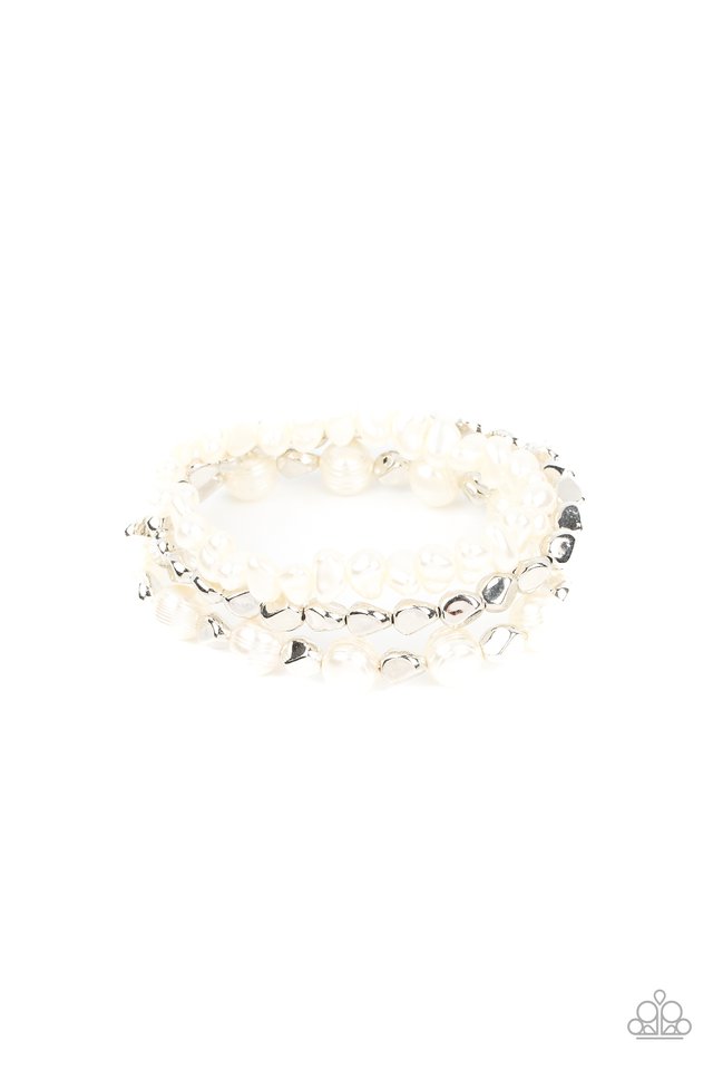 Shoreside Soiree - White - Paparazzi Bracelet Image