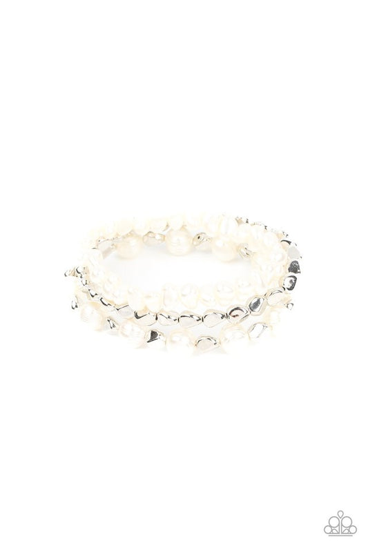 Shoreside Soiree - White - Paparazzi Bracelet Image