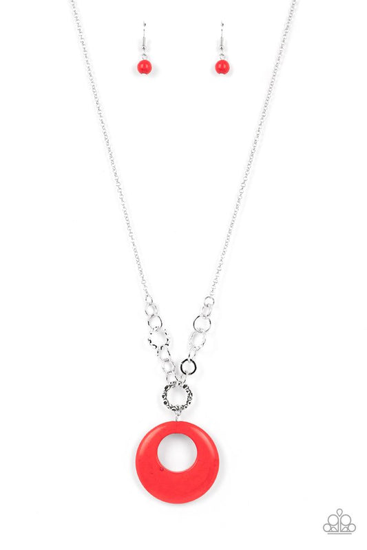 Hidden Dune - Red - Paparazzi Necklace Image