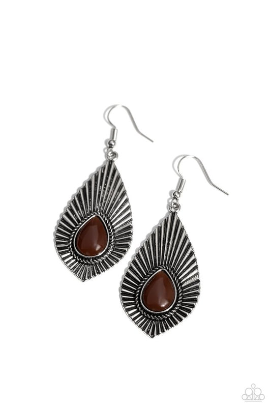 SOUL-ar Flare - Brown - Paparazzi Earring Image