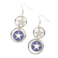 Liberty and SPARKLE for All - Blue - Paparazzi Earring Image