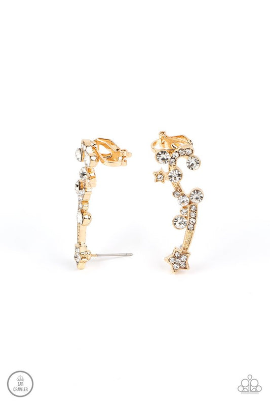 Astral Anthem - Gold - Paparazzi Earring Image
