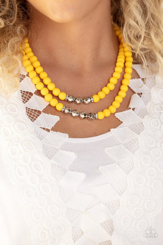 Summer Splash - Yellow - Paparazzi Necklace Image