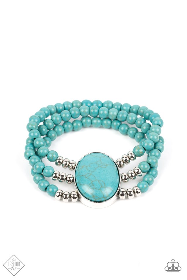 Stone Pools - Blue - Paparazzi Bracelet Image