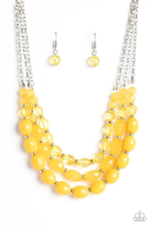 Tropical Hideaway - Yellow - Paparazzi Necklace Image