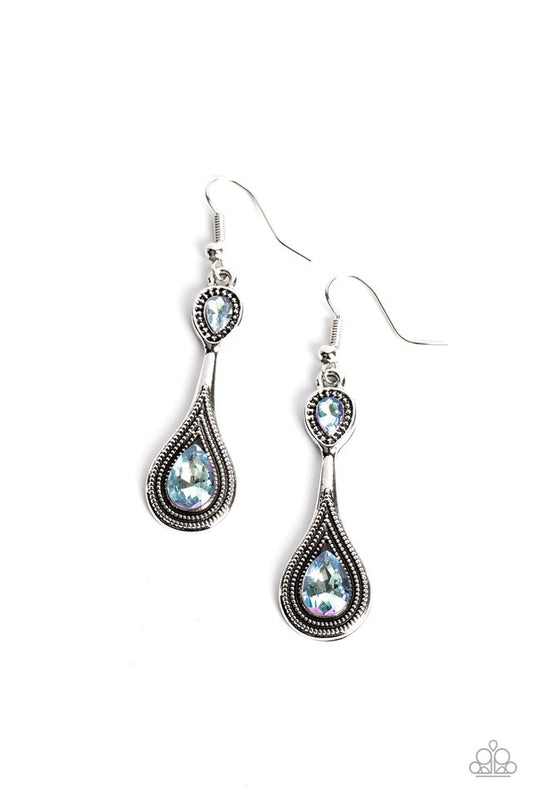 Dazzling Droplets - Blue - Paparazzi Earring Image