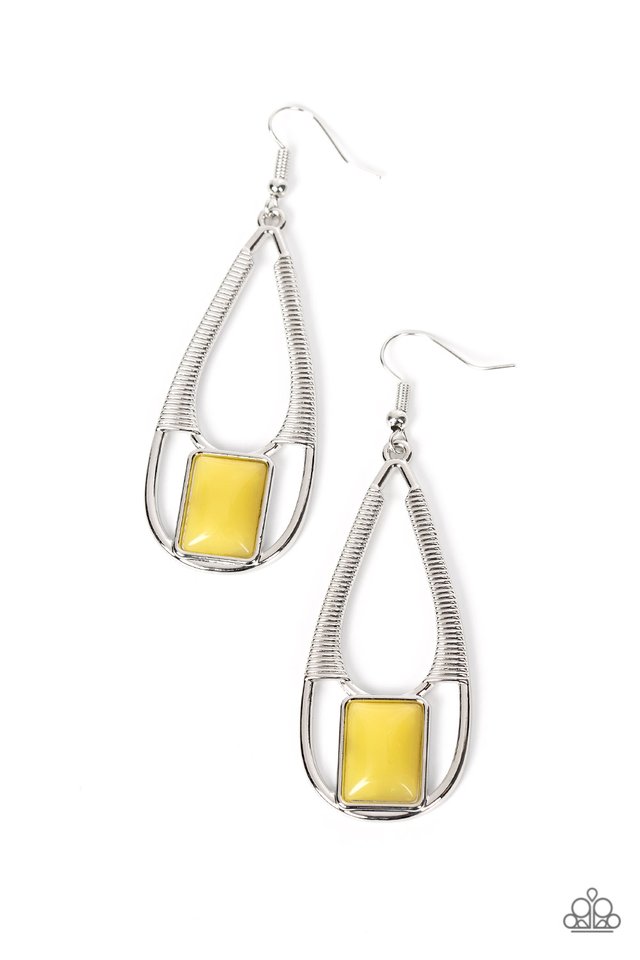 Adventure Story - Yellow - Paparazzi Earring Image