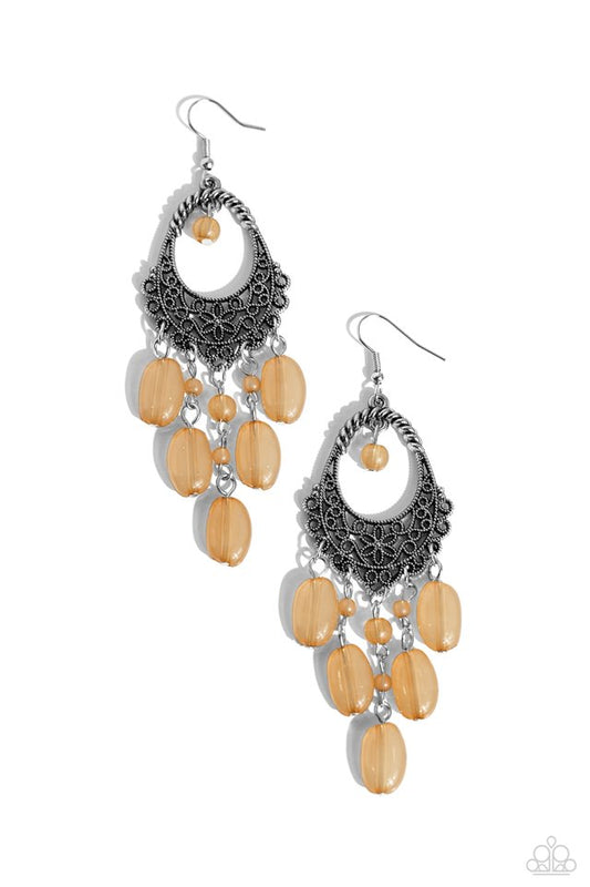 Botanical Escape - Brown - Paparazzi Earring Image