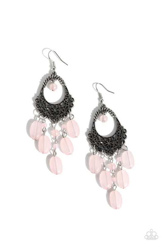 Botanical Escape - Pink - Paparazzi Earring Image
