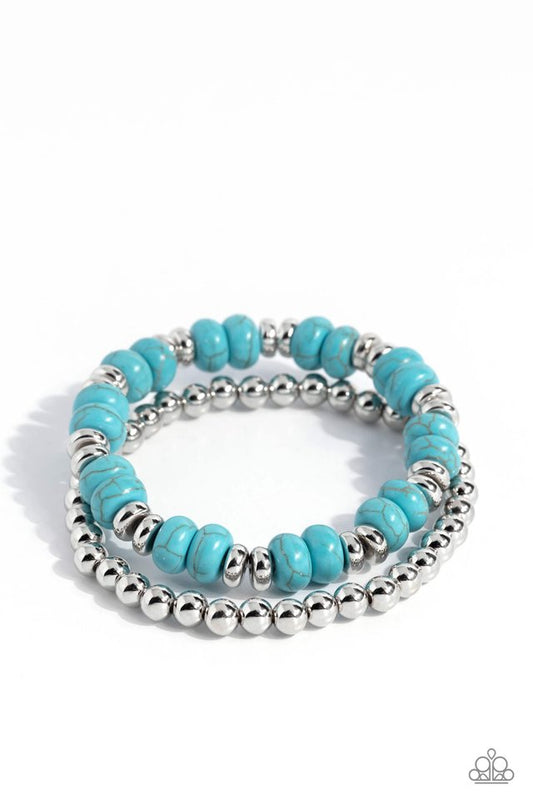 Secret Quarry - Blue - Paparazzi Bracelet Image