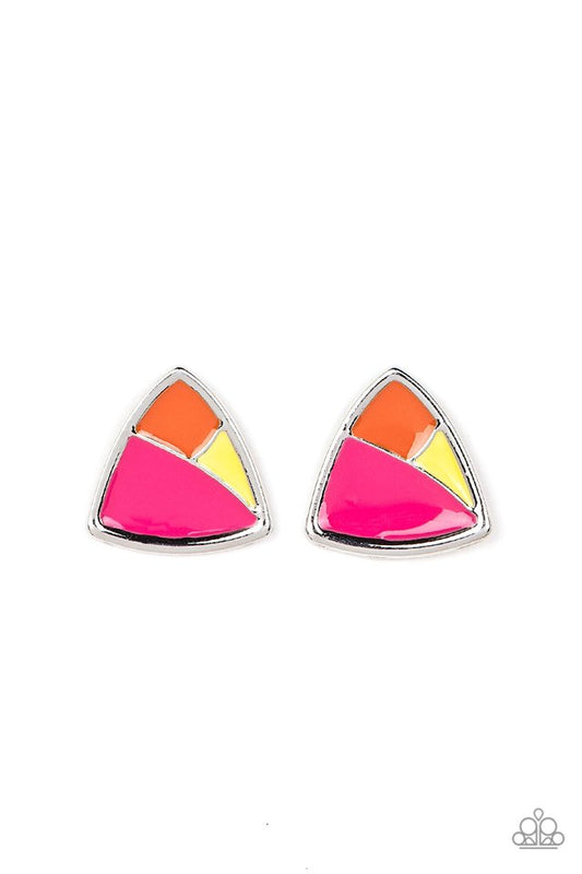 Kaleidoscopic Collision - Multi - Paparazzi Earring Image