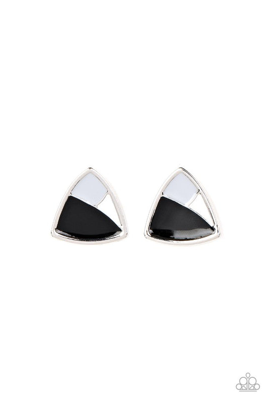 Kaleidoscopic Collision - Black - Paparazzi Earring Image