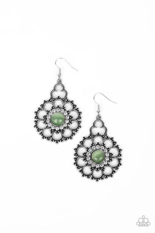 Floral Renaissance - Green - Paparazzi Earring Image