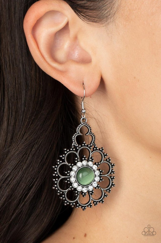 Floral Renaissance - Green - Paparazzi Earring Image