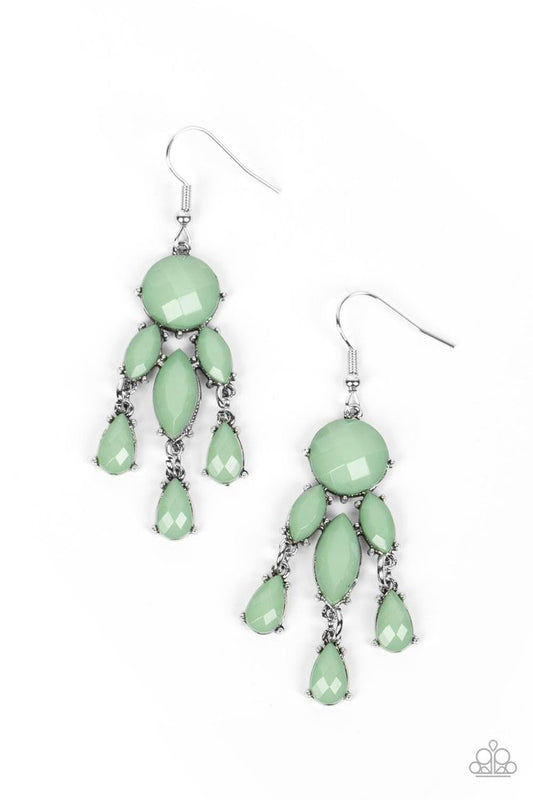 Summer Feeling - Green - Paparazzi Earring Image