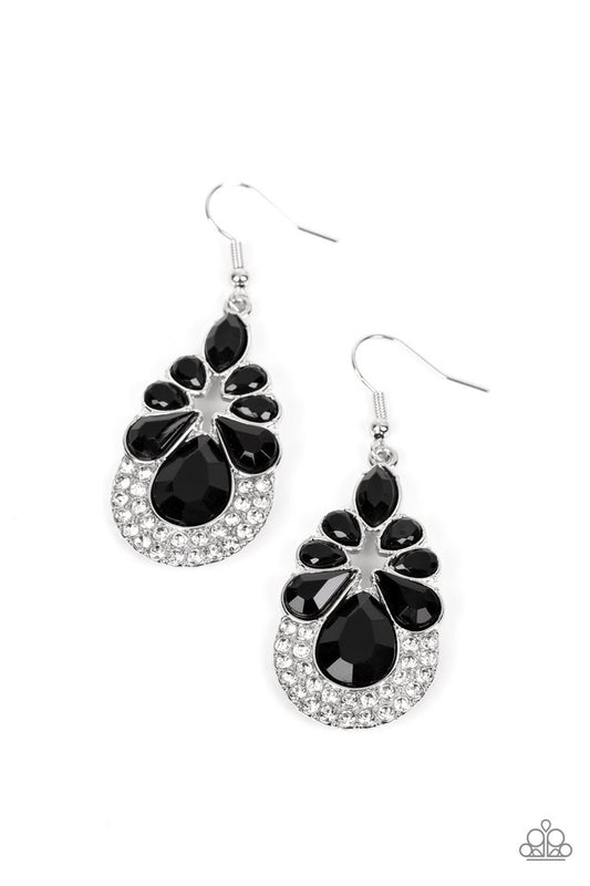 Beachfront Formal - Black - Paparazzi Earring Image