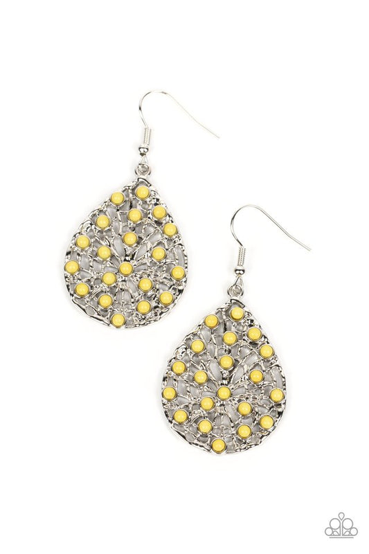 Botanical Berries - Yellow - Paparazzi Earring Image
