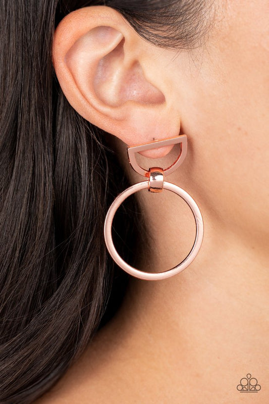 CONTOUR Guide - Copper - Paparazzi Earring Image