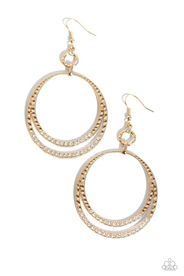 Spin Your HEELS - Gold - Paparazzi Earring Image