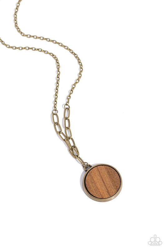 WOODnt Dream of It - Brass - Paparazzi Necklace Image