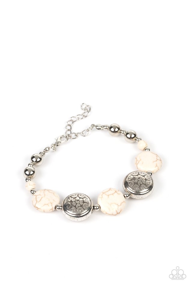 Oasis Orchard - White - Paparazzi Bracelet Image