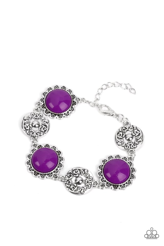 Positively Poppy - Purple - Paparazzi Bracelet Image