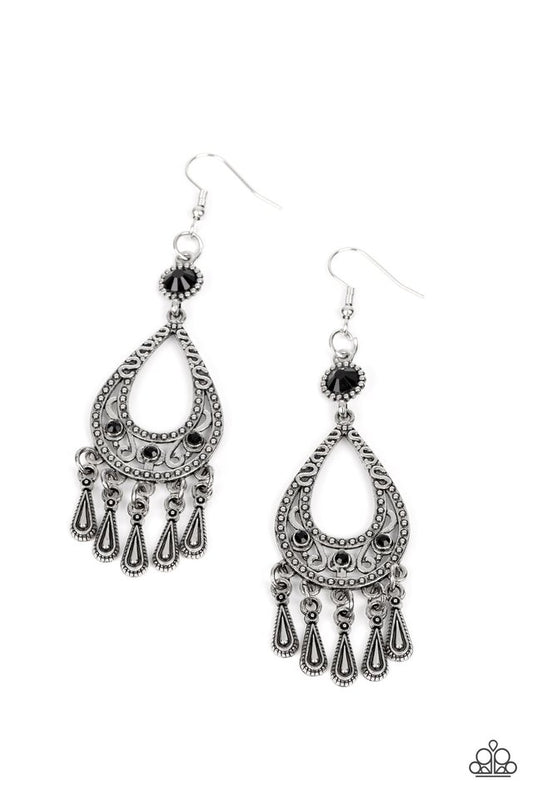 Viva la DIVA - Black - Paparazzi Earring Image