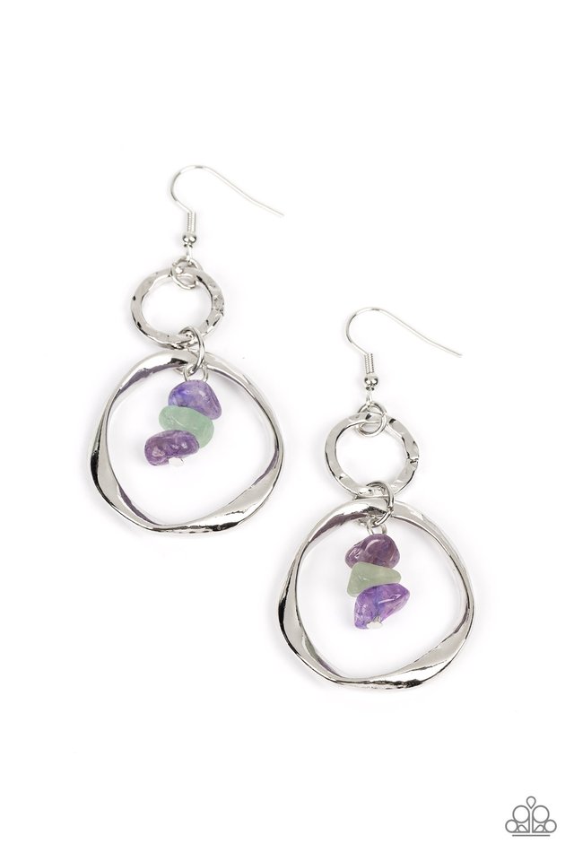 Good-Natured Spirit - Purple - Paparazzi Earring Image