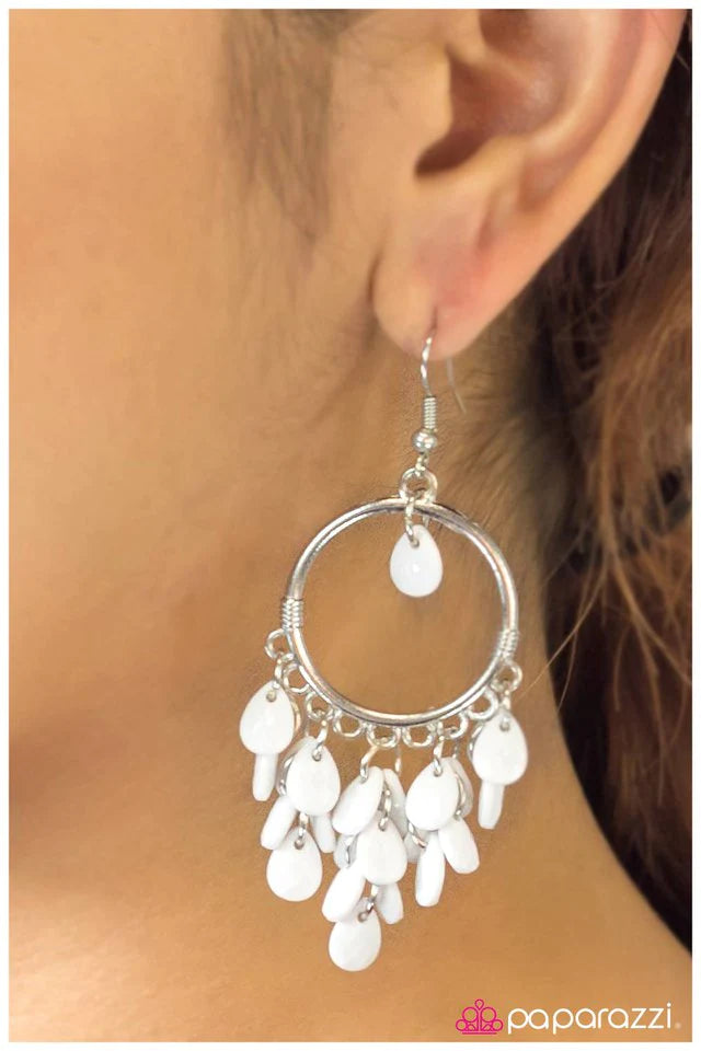 Pendiente Paparazzi ~ Marco de la Mente - Blanco