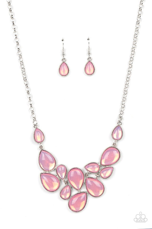 Keeps GLOWING and GLOWING - Pink - Paparazzi Necklace Image