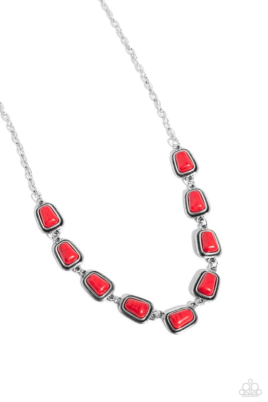 Southern Safari - Red - Paparazzi Necklace Image