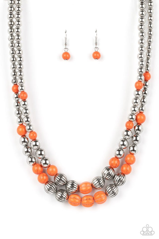 Country Road Trip - Orange - Paparazzi Necklace Image