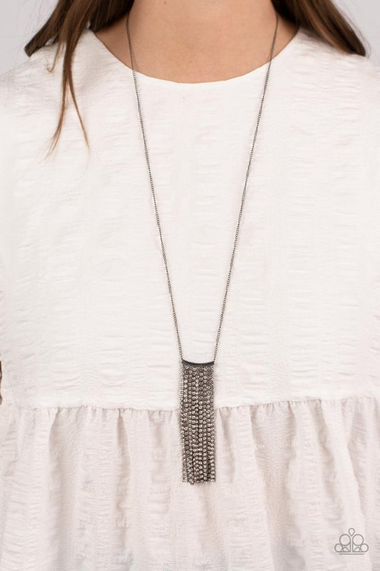 Stellar Crescendo - Black - Paparazzi Necklace Image