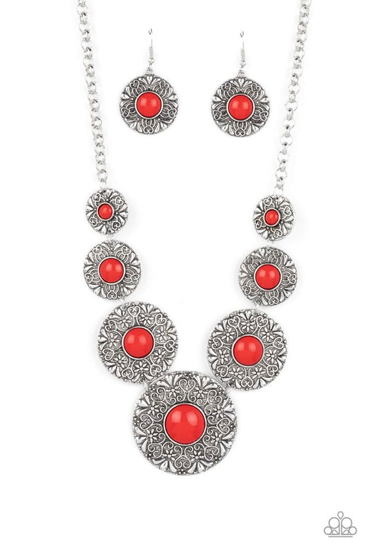 Garden Glade - Red - Paparazzi Necklace Image