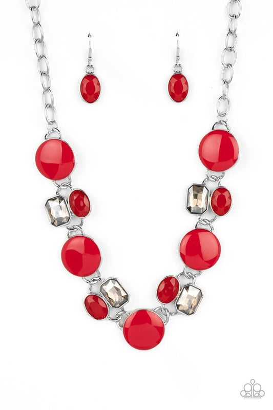 Dreaming in MULTICOLOR - Red - Paparazzi Necklace Image