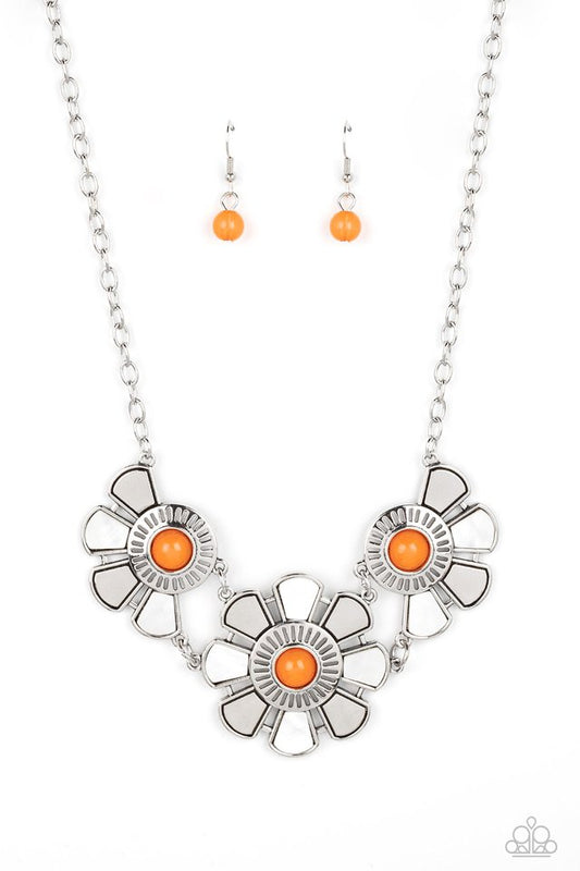 Aquatic Garden - Orange - Paparazzi Necklace Image