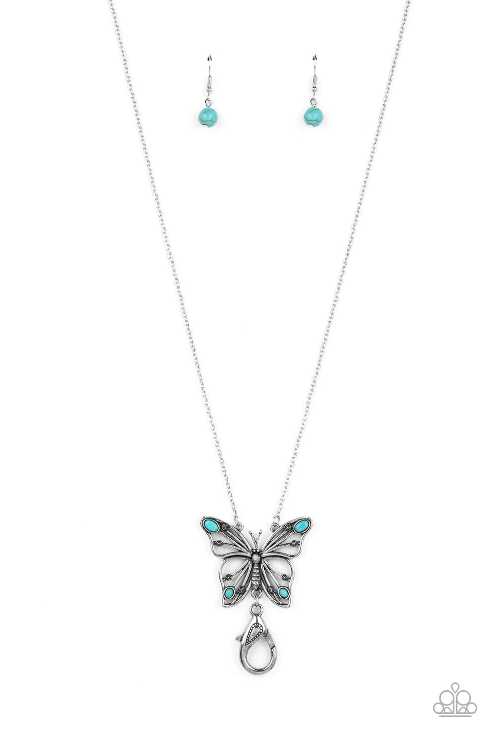 Collar Paparazzi ~ Mariposa de Badlands - Azul
