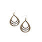 Sojourn Shimmer - Brass - Paparazzi Earring Image