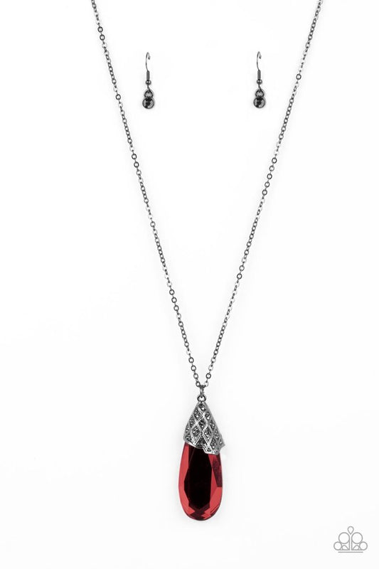 Dibs on the Dazzle - Red - Paparazzi Necklace Image
