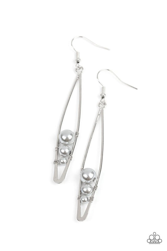 Atlantic Allure - Silver - Paparazzi Earring Image
