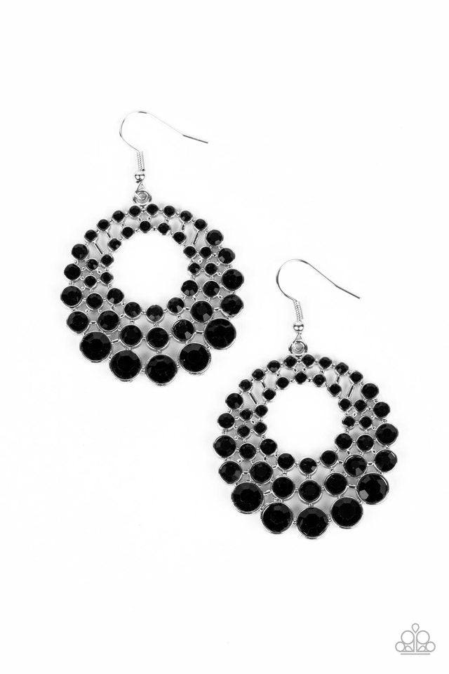 So Self-GLOW-rious - Black - Paparazzi Earring Image