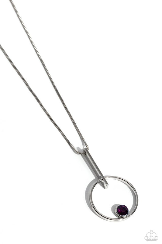Hooped Theory - Purple - Paparazzi Necklace Image