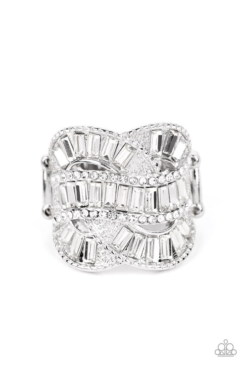Paparazzi Ring ~ Six-Figure Flex - White