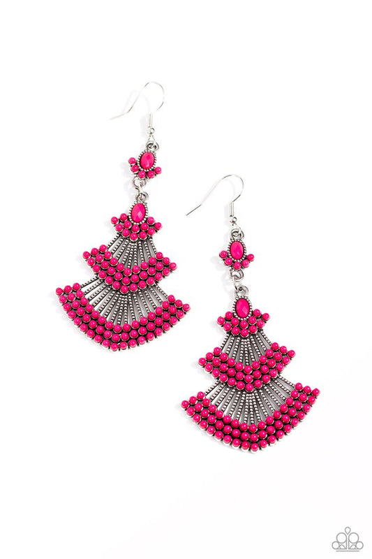 Eastern Expression - Pink - Paparazzi Earring Image