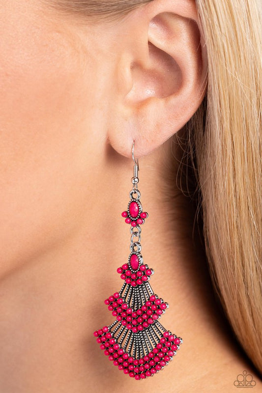 Eastern Expression - Pink - Paparazzi Earring Image