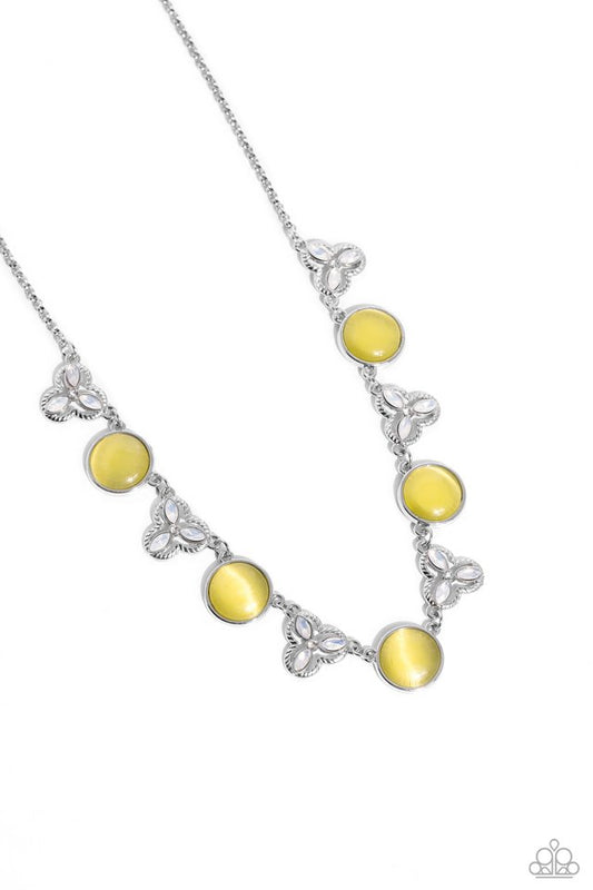 Floral Crowned - Yellow - Paparazzi Necklace Image