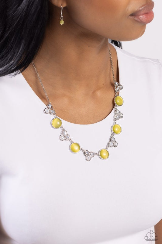 Floral Crowned - Yellow - Paparazzi Necklace Image