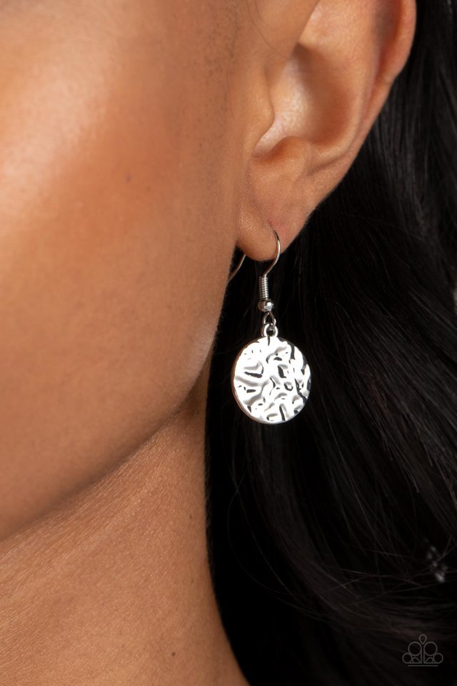 Dizzying Discs - Silver - Paparazzi Necklace Image