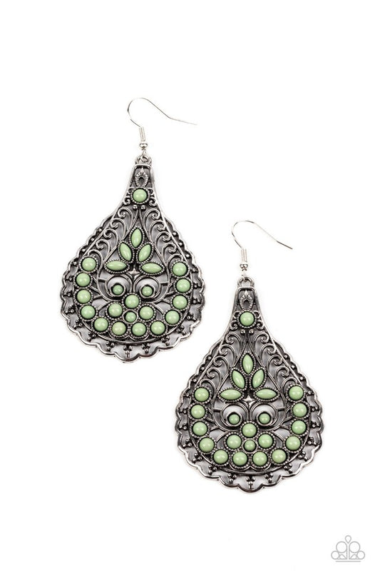 Botanical Beauty - Green - Paparazzi Earring Image