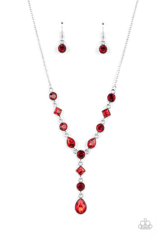 Forget the Crown - Red - Paparazzi Necklace Image